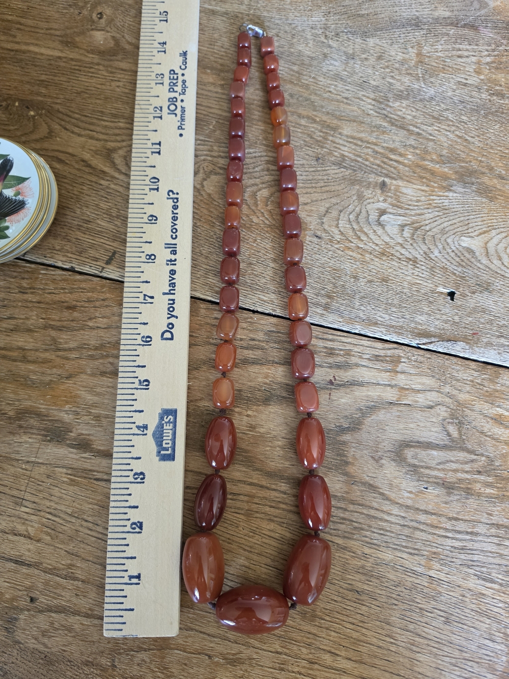 Classic Red Carnelian Beaded Necklace With Sterling Clasp